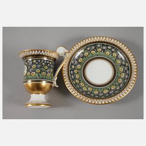 Fürstenberg Sammeltasse mit Blumenmalerei