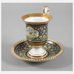 Fürstenberg Sammeltasse mit Blumenmalerei