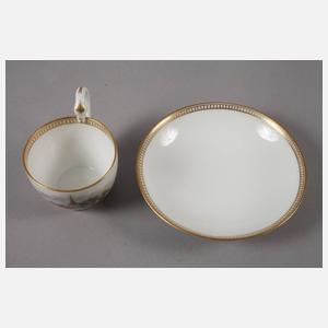 Meissen Ansichtentasse "Der Kuhthurm bei Leipzig"