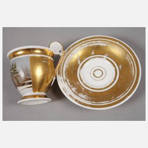 Ansichtentasse mit Winterlandschaft