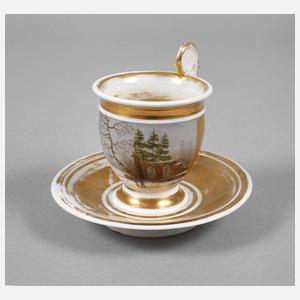 Ansichtentasse mit Winterlandschaft