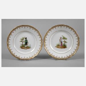 Augarten Wien Paar Beilagenteller