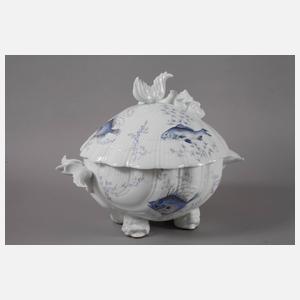 Frankreich Fischterrine mit Presentoir "Corail la Mer"