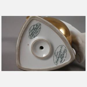 Hutschenreuther Papagei auf Goldkugel