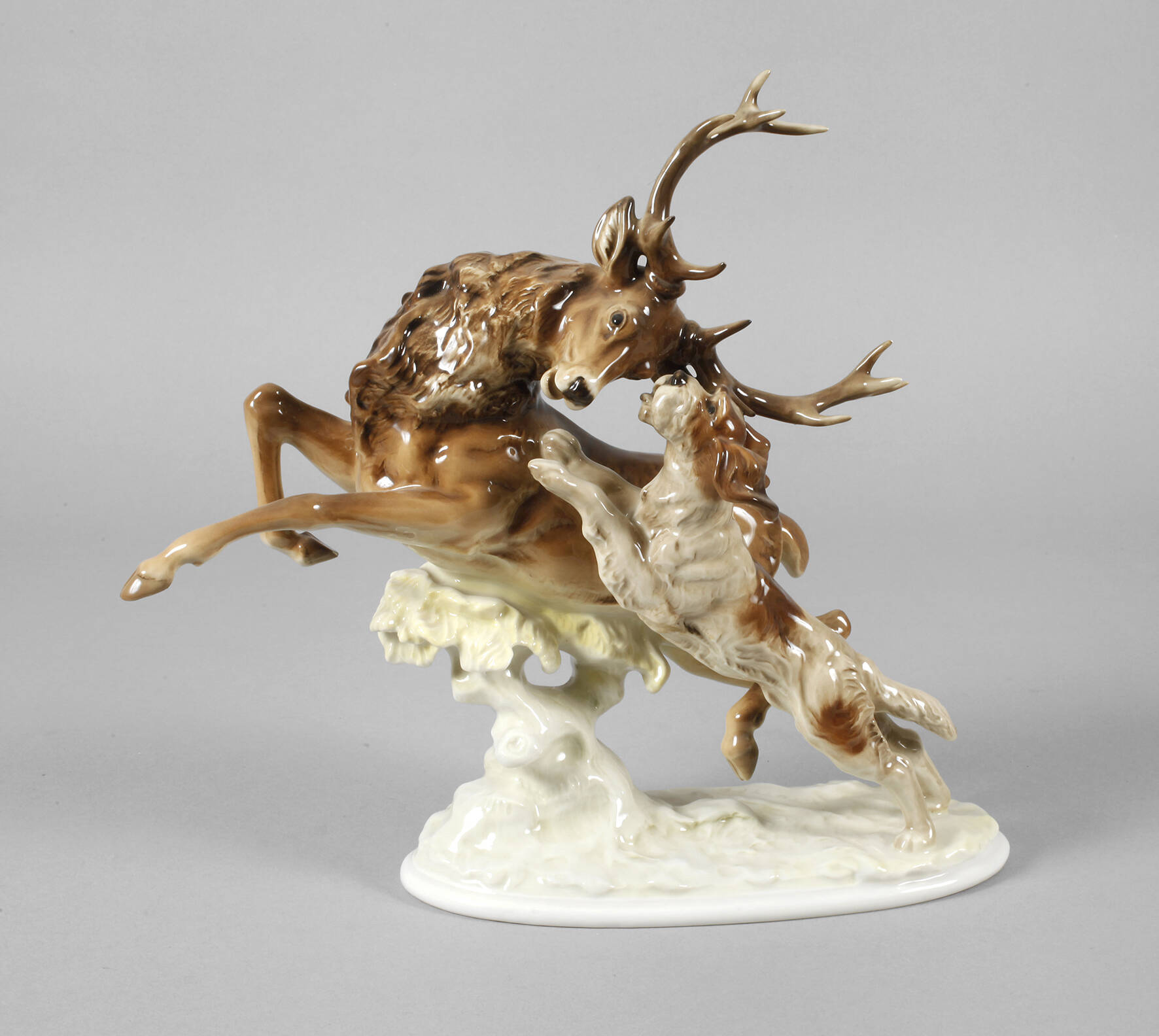 Hutschenreuther Jagdstück "Hirschhatz"