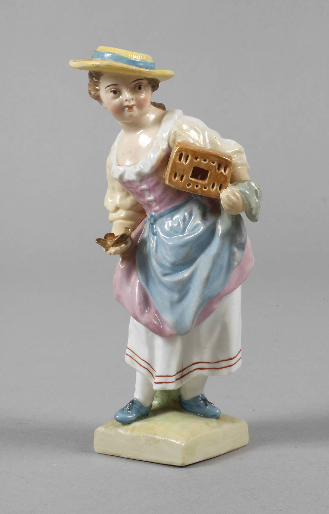 KPM Berlin Mädchen mit Vogelkäfig