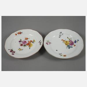 Meissen Paar Speiseteller Punktzeit