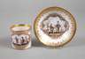 Meissen Tasse und Untertasse mit Chinoiserie