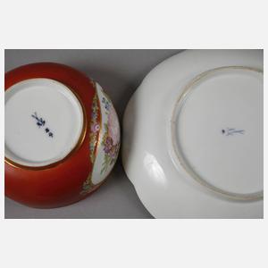 Meissen Deckelschale mit Presentoir Marcolini-Zeit