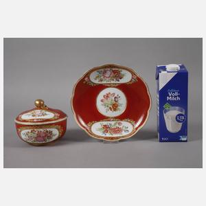 Meissen Deckelschale mit Presentoir Marcolini-Zeit