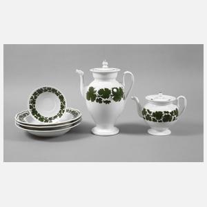 Konvolut Serviceteile mit Weinlaubdekor