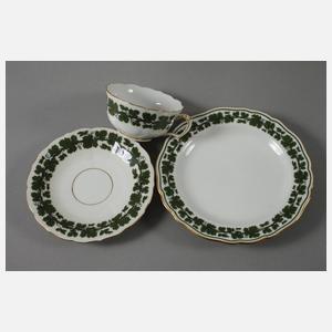 Meissen Teeservice mit Weinlaubdekor