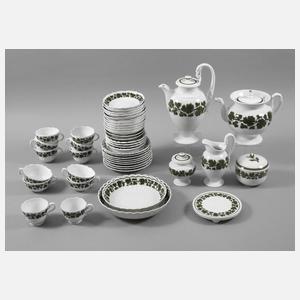 Meissen Konvolut Kaffee-/Teeservice Weinlaubdekor