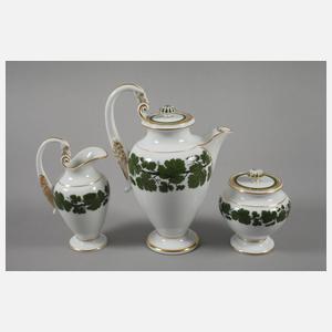 Meissen Kaffeeservice mit Weinlaubdekor