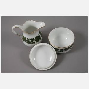 Meissen Kaffeeservice mit Weinlaubdekor