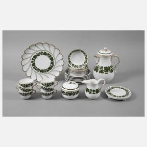 Meissen Kaffeeservice mit Weinlaubdekor