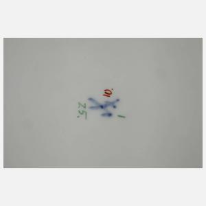 Meissen Paar kleine Prunkteller "Pressglasoptik"