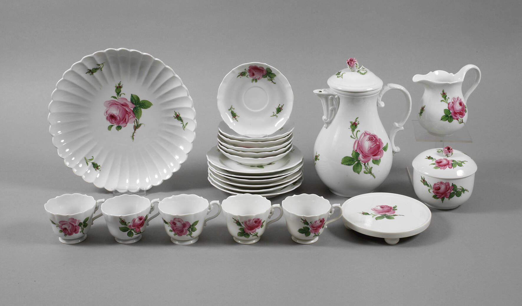 Meissen Kaffeeservice "Rote Rose"