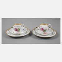 Meissen zwei Gedecke "Rote Rose"111