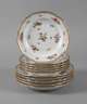 Meissen Konvolut Teller Bukettchen mit Insekten