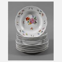 Meissen Konvolut Teller "Blumen und Insekten"111