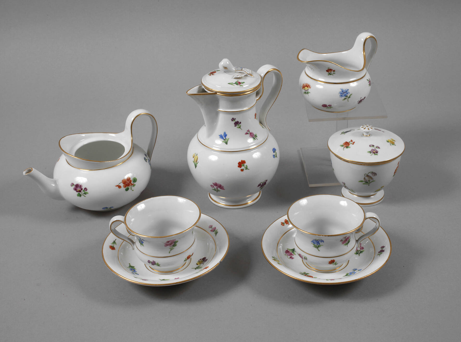 Meissen Tête-à-Tête mit Streublümchendekor