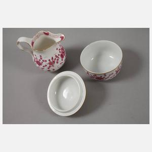 Meissen Kaffee-/Teeservice "Indische Malerei, purpur"