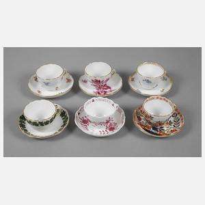 Meissen Konvolut Mokkatassen