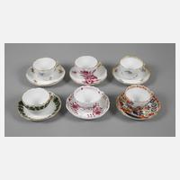 Meissen Konvolut Mokkatassen111