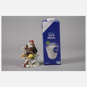 Meissen "Scaramuz mit Hase und Hund"