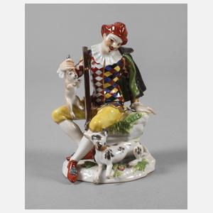 Meissen "Scaramuz mit Hase und Hund"