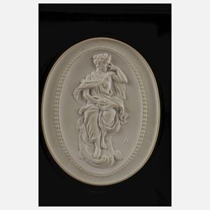 Meissen vier Plaketten mit Musendarstellungen