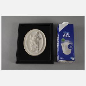 Meissen vier Plaketten mit Musendarstellungen