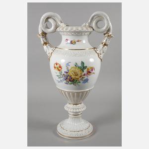 Meißen Teichert große Schlangenhenkelvase