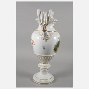 Meißen Teichert große Schlangenhenkelvase