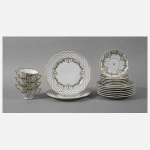 Nymphenburg sechs Gedecke "Perl"