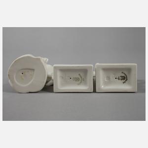 Nymphenburg Paar Bayerische Löwen und Putto