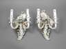 Potschappel Paar Wandleuchter im Rokokostil
