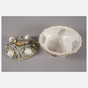 Schierholz Plaue Potpourri-Deckeldose mit Vogelnest