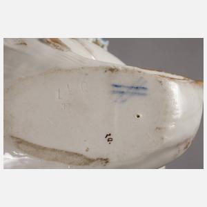 Schierholz Plaue Potpourri-Deckeldose mit Vogelnest