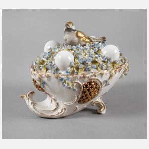 Schierholz Plaue Potpourri-Deckeldose mit Vogelnest