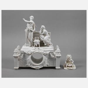 Thüringen figürliches Uhrengehäuse und Kinderfigur