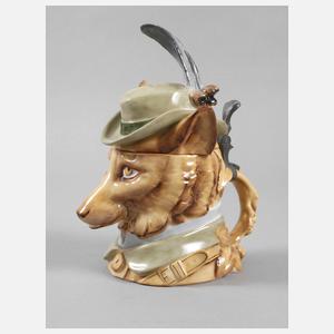 Schierholz Plaue Figurenkrug als Fuchskopf