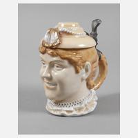 Schierholz Plaue Figurenkrug als Damenkopf111