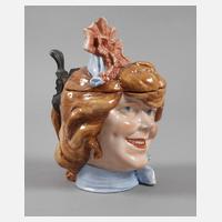 Schierholz Plaue Figurenkrug als Damenkopf111