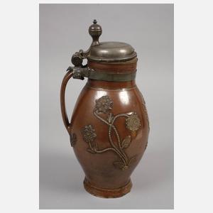 Bunzlauer Birnkanne mit Sachsenwappen