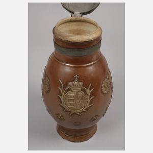 Bunzlauer Birnkanne mit Sachsenwappen