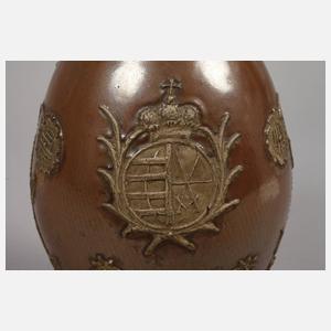 Bunzlauer Birnkanne mit Sachsenwappen