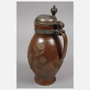 Bunzlauer Birnkanne mit Sachsenwappen