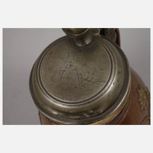 Bunzlauer Birnkanne mit Sachsenwappen